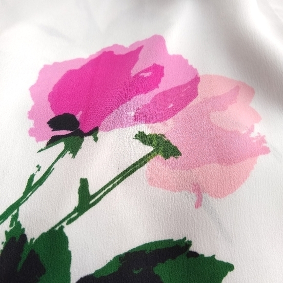 KATE SPADE ♠️ New York floral womens Charmeuse Robe Womens size XS / S - Picture 4 of 10